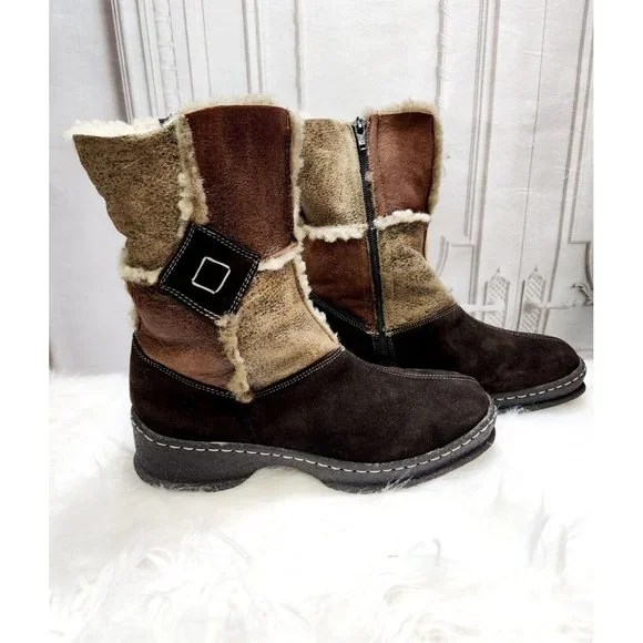 Rieker Brown and Tan Winter Boots - Picture 3 of 4